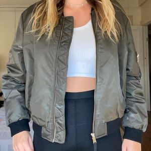 green and black bomber